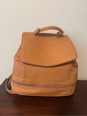 Free People Tan Faux Leather Backpack - Never Used